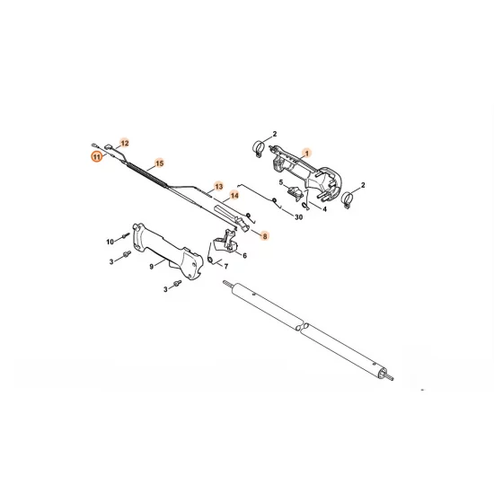 STIHL  Cięgno sterowania główną przepustnicą 4137 180 1150